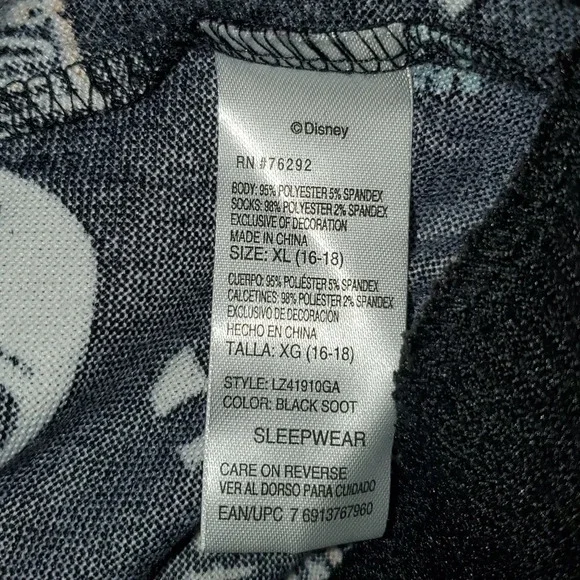 Tim Burton's Nightmare Before Christmas Disney pajama sweater nightgown XL - Picture 5 of 9